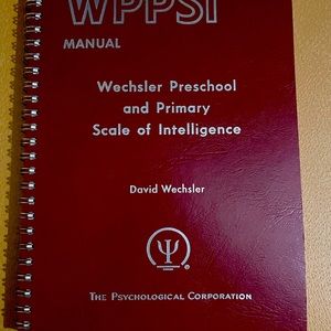 WPPSI WELSHER PRESCHOOL AND PRIMARY SCALE OF INTELLIGENCE